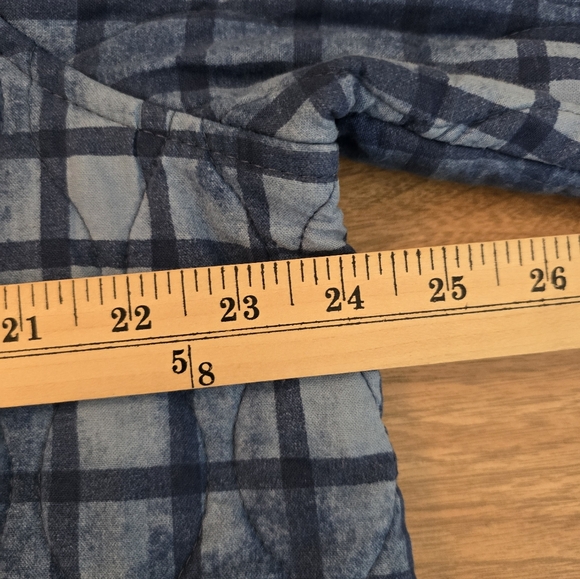 🔴 Time N Tru Plaid Blue Checkered Jacket Lightly Quilted XL 16 to 18 Essential - Picture 14 of 15
